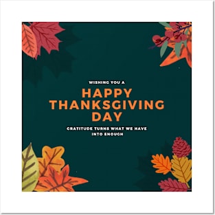 Happy Thanksgiving Day Posters and Art